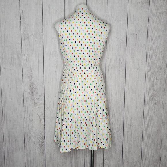Vintage Rainbow Polka Dot 2 Piece Set, Dress and Matching Jacket - Picture 8 of 11